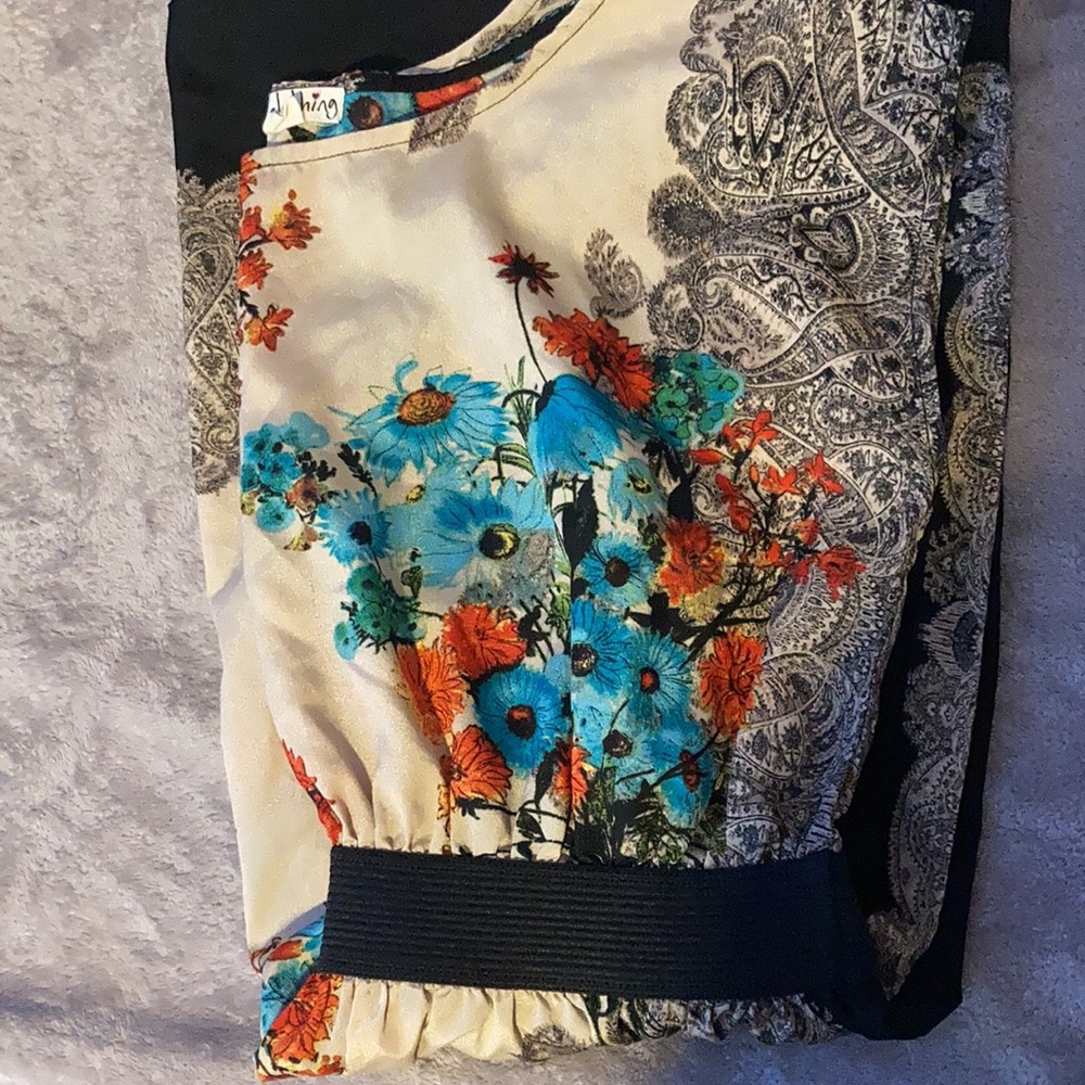 Gourgues print A-line mini dress 💐🌼
